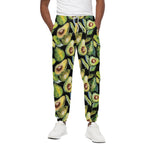 Watercolor Avocado Print Cotton Pants