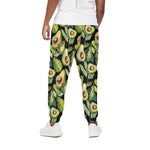 Watercolor Avocado Print Cotton Pants