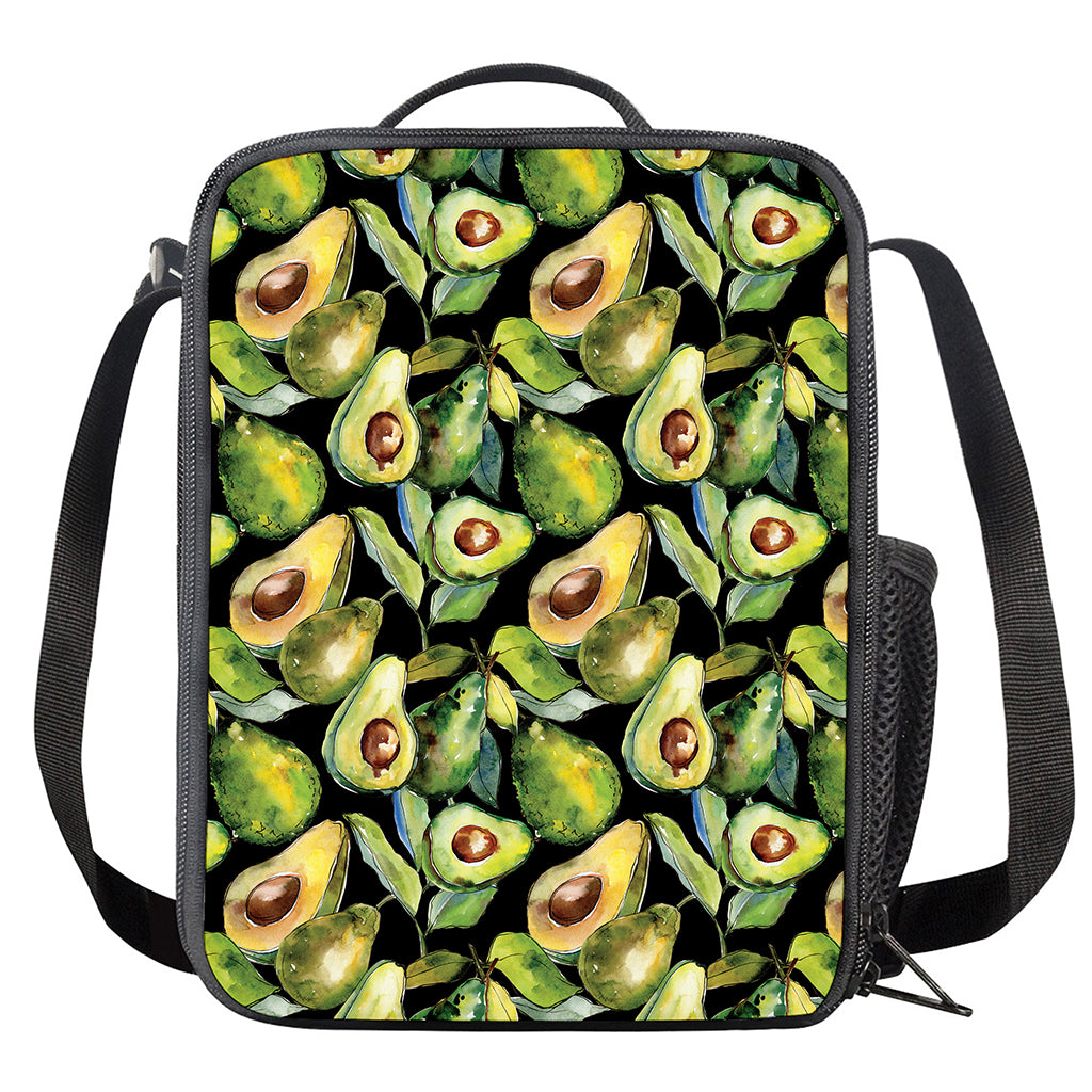 Watercolor Avocado Print Crossbody Lunch Bag