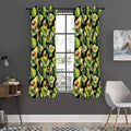 Watercolor Avocado Print Grommet Curtain Panels