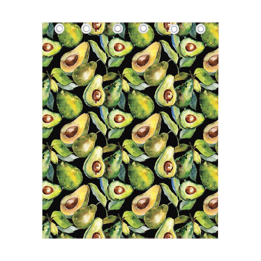 Watercolor Avocado Print Curtain