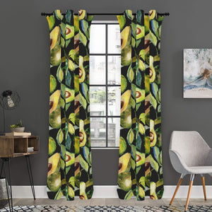 Watercolor Avocado Print Curtain