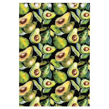 Watercolor Avocado Print Curtain