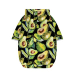Watercolor Avocado Print Dog Zip Up Hoodie