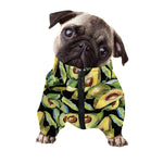 Watercolor Avocado Print Dog Zip Up Jacket