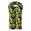 Watercolor Avocado Print Double Neoprene Wine Tote