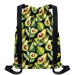 Watercolor Avocado Print Drawstring Backpack