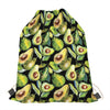 Watercolor Avocado Print Drawstring Bag