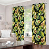 Watercolor Avocado Print Extra Wide Grommet Curtains