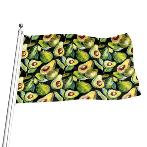 Watercolor Avocado Print Flag