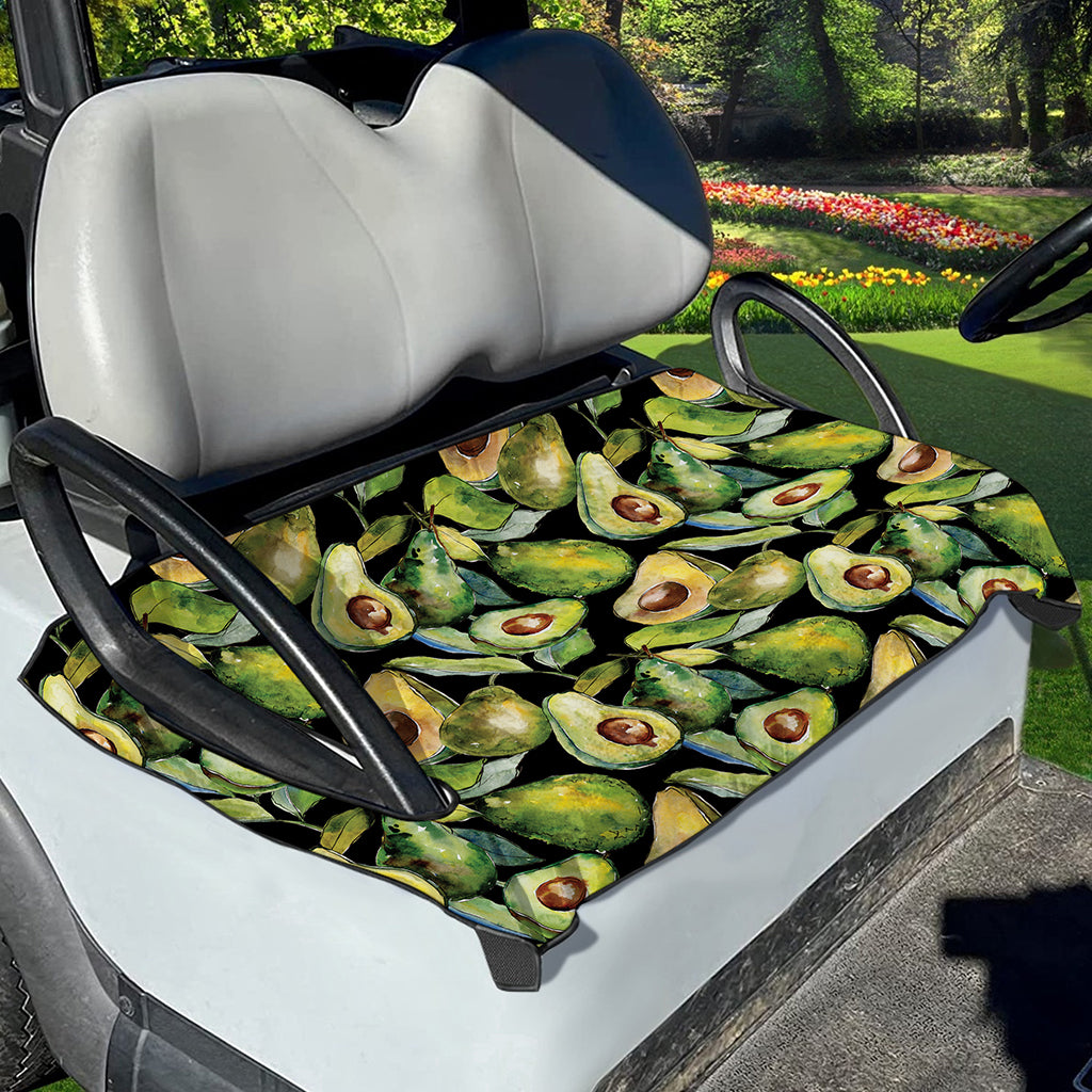 Watercolor Avocado Print Golf Cart Seat Cover