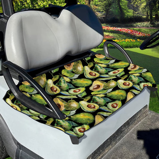 Watercolor Avocado Print Golf Cart Seat Cover