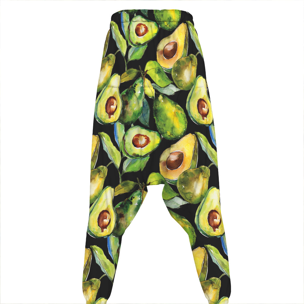Watercolor Avocado Print Hammer Pants
