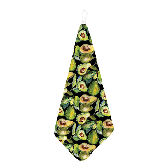 Watercolor Avocado Print Hand Towel