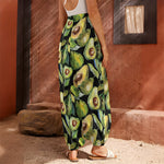 Watercolor Avocado Print Harem Pants