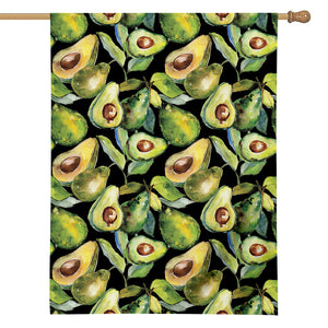 Watercolor Avocado Print House Flag