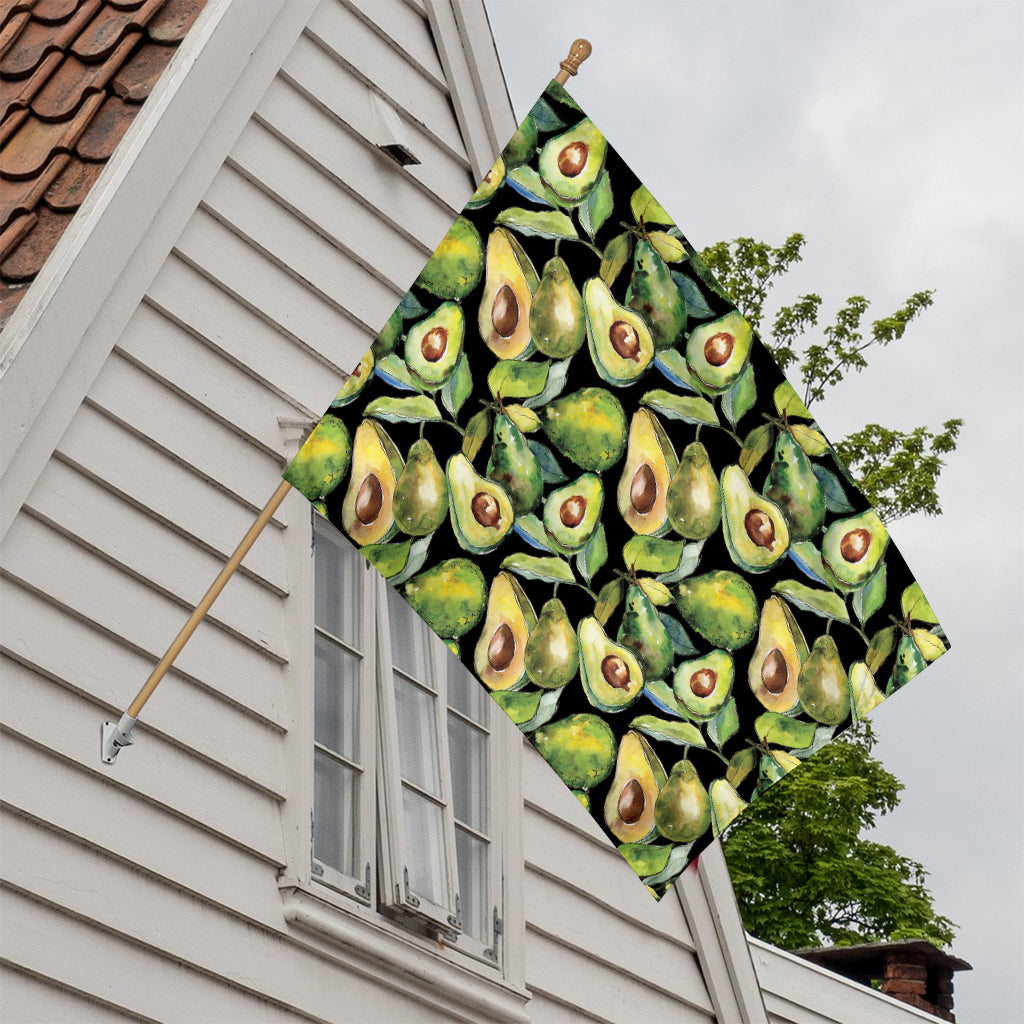 Watercolor Avocado Print House Flag