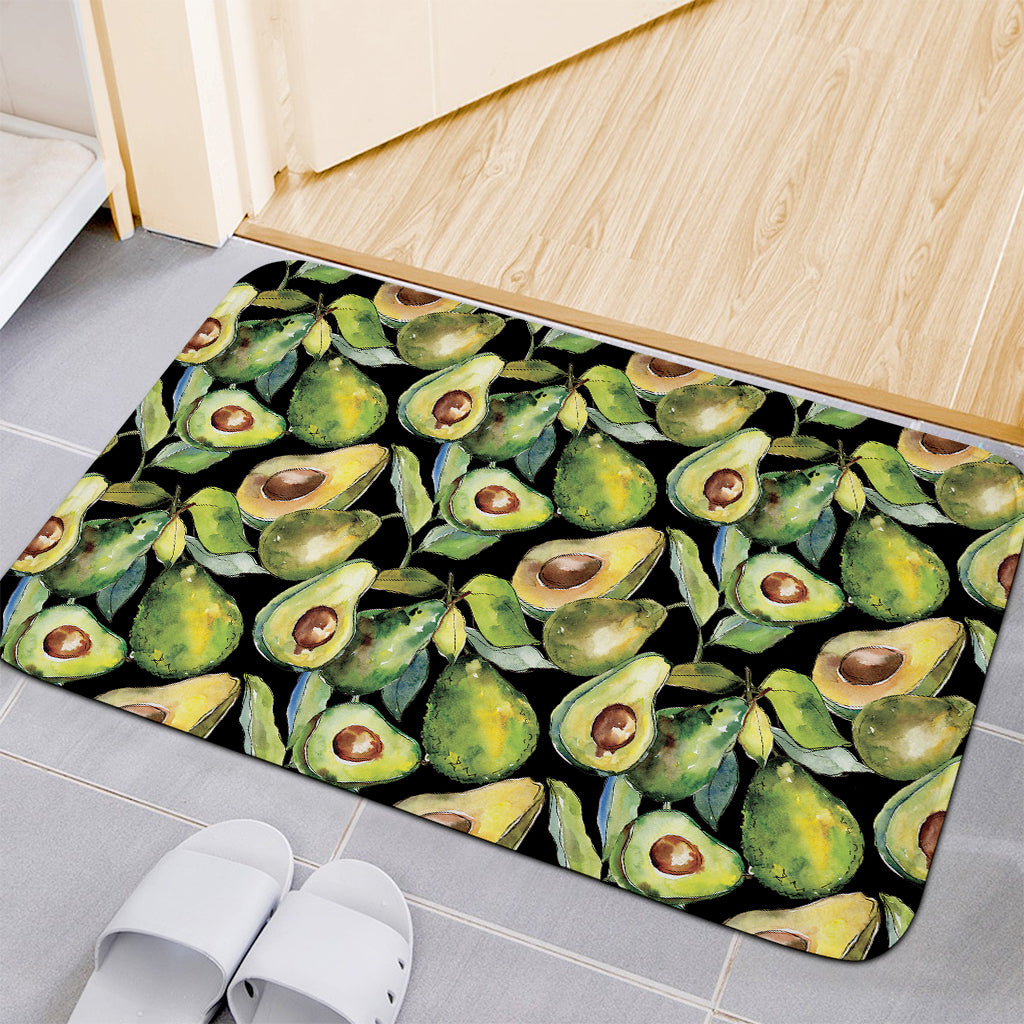 Watercolor Avocado Print Indoor Door Mat
