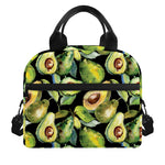 Watercolor Avocado Print Insulated Lunch Bag