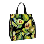 Watercolor Avocado Print Insulated Lunch Tote