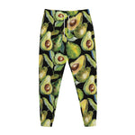 Watercolor Avocado Print Jogger Pants