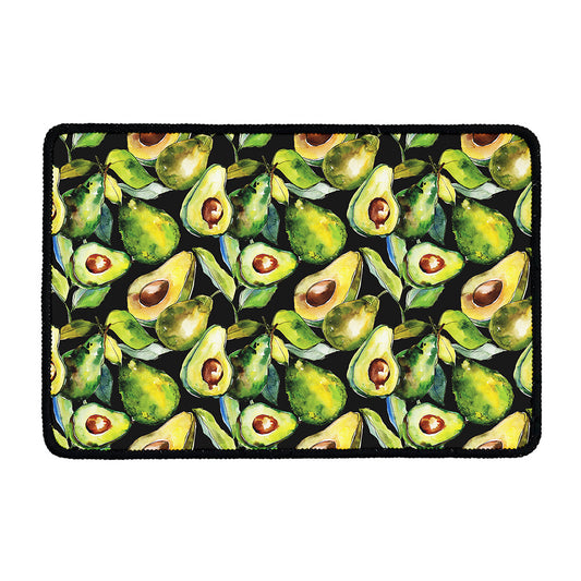 Watercolor Avocado Print Kitchen Mat