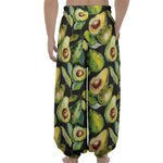 Watercolor Avocado Print Lantern Pants