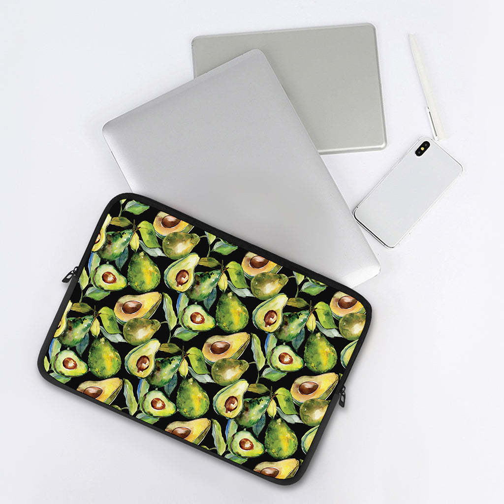 Watercolor Avocado Print Laptop Sleeve