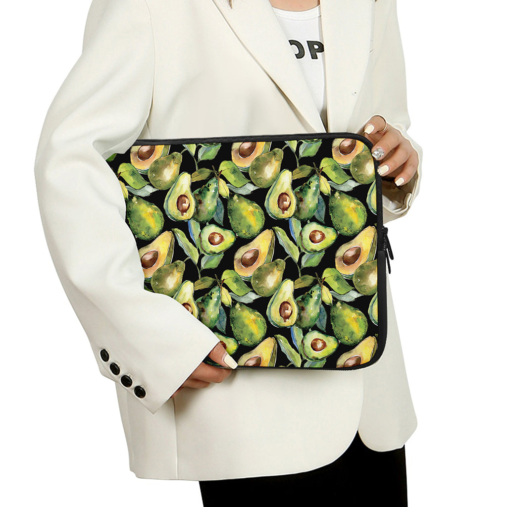 Watercolor Avocado Print Laptop Sleeve