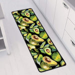 Watercolor Avocado Print Long Kitchen Mat