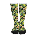 Watercolor Avocado Print Long Socks