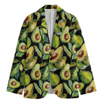 Watercolor Avocado Print Men's Blazer