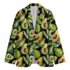 Watercolor Avocado Print Men's Blazer