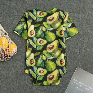 Watercolor Avocado Print Men's Bodysuit