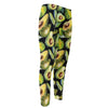 Watercolor Avocado Print Men's Compression Pants