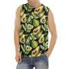 Watercolor Avocado Print Men's Fitness Tank Top