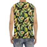 Watercolor Avocado Print Men's Fitness Tank Top