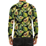 Watercolor Avocado Print Men's Long Sleeve Rash Guard