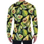 Watercolor Avocado Print Men's Long Sleeve T-Shirt