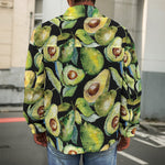 Watercolor Avocado Print Men's Shirt Jacket