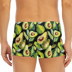 Watercolor Avocado Print Men's Short Boxer Briefs