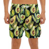 Watercolor Avocado Print Men's Split Running Shorts