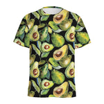 Watercolor Avocado Print Men's Sports T-Shirt