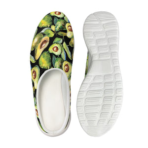 Watercolor Avocado Print Mesh Casual Shoes