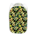 Watercolor Avocado Print Mesh Laundry Hamper