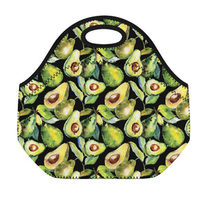 Watercolor Avocado Print Neoprene Lunch Bag