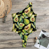 Watercolor Avocado Print One Shoulder Bodysuit