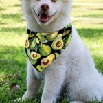 Watercolor Avocado Print Over The Collar Dog Bandana