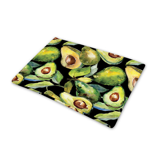 Watercolor Avocado Print Pet Cooling Mat Cover