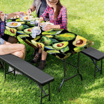 Watercolor Avocado Print Picnic Table Cover